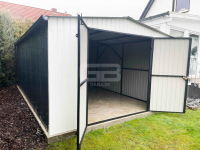 Garaż blaszany 4x6 Brama dwuskrzydłowa Biały  Dach dwuspadowy GB167 Kalisz - zdjęcie 2