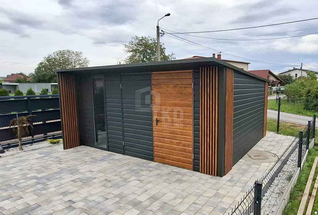 Schowek Domek ogrodowy 5x4m brama okno drewnopodowny dach rynny TKD437 Jastrzębie-Zdrój - zdjęcie 7