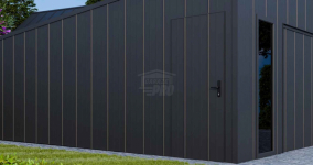 Garaż blaszany 6x6 brama uchylna okno drzwi blacha na rąbek dach GP644 Pabianice - zdjęcie 5