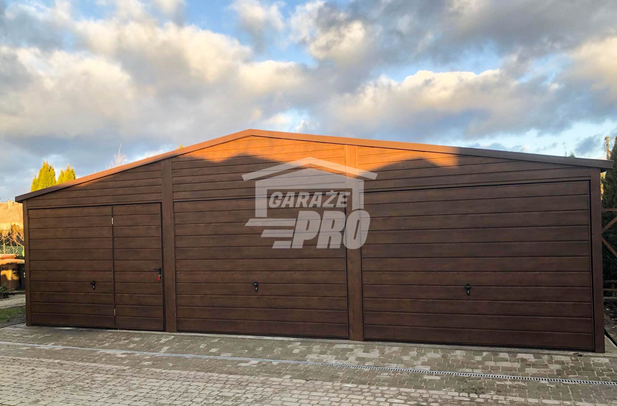 Garaż blaszany 9x6 drewnopodony  Dach dwuspadowy GP143 Bydgoszcz - zdjęcie 4