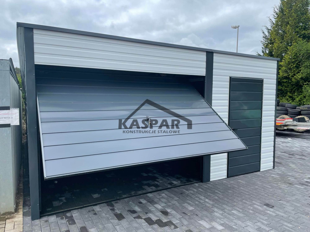Garaż blaszany 5x6 2x Brama uchylna  biały spad w tył  GP121 Przemyśl - zdjęcie 8