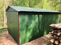 Garaż blaszany 3x6 Brama dwuskrzydłowa Zielony dach dwuspadowy GP79 Białystok - zdjęcie 2