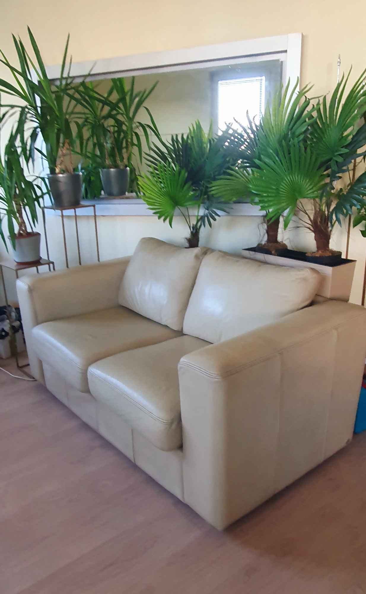 Kanapa (sofa) skórzana 167 cm b. wygodna teraz 350 zł Bemowo - zdjęcie 1