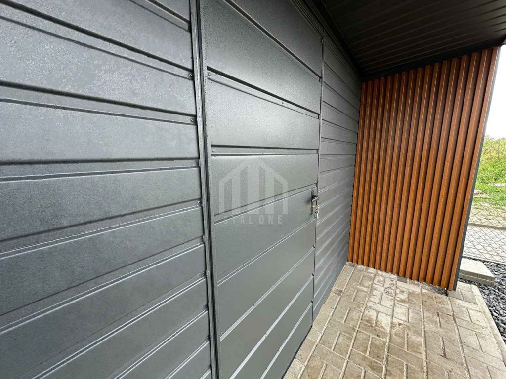 Schowek domek ogrodowy 4x3m - wiata 4x1m  podbitka - lamelami SO152 Zakopane - zdjęcie 4