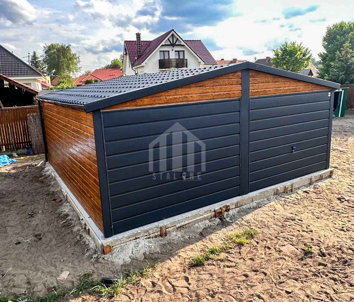 Garaż blaszany 6x5 2x brama drzwi 2x okno rynny blachodachówka SO127 Gniezno - zdjęcie 2