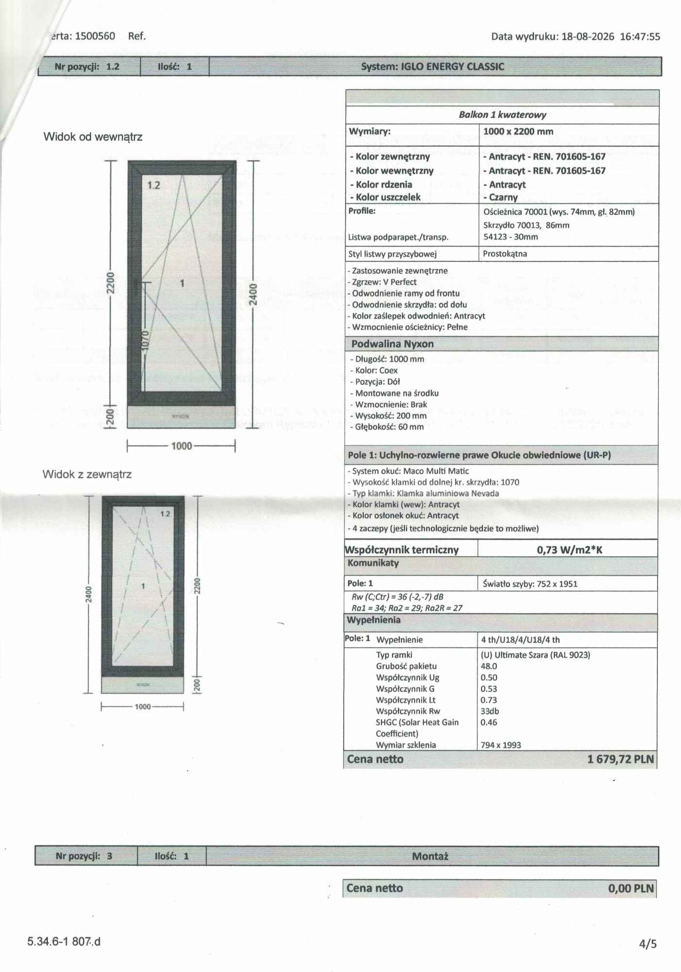 Zestaw balkonowy balkon + fest stałe szklenie Drutex Nowy Sącz - zdjęcie 3