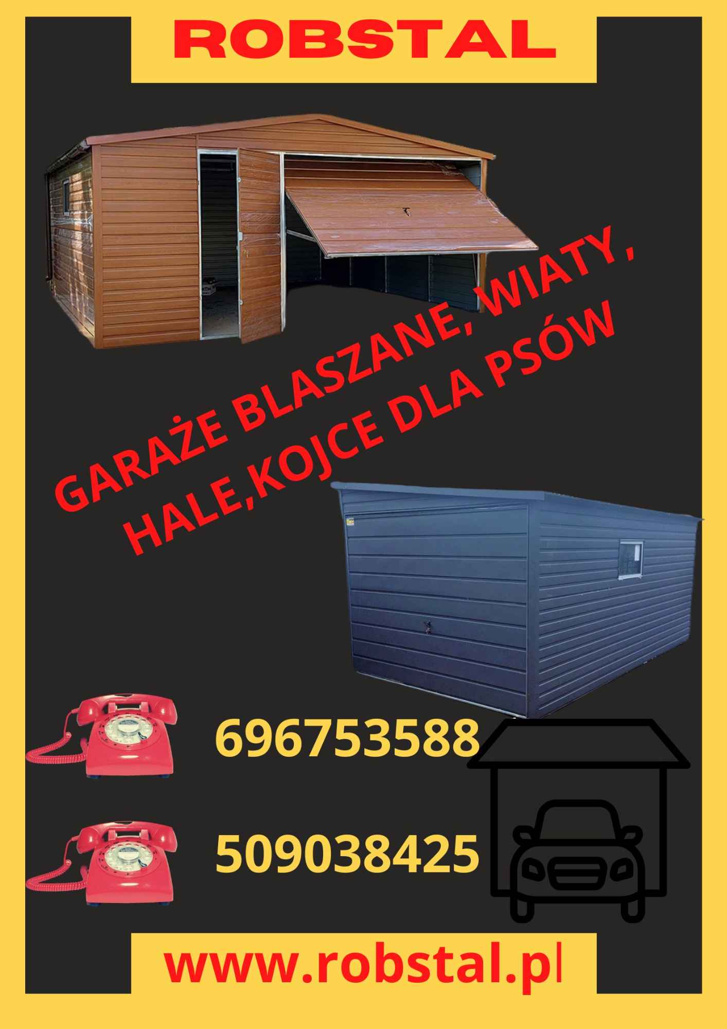 GARAŻE BLASZANE, HALE, WIATY, KOJCE DLA PSÓW, MAGAZYNY Krasne-Lasocice - zdjęcie 1