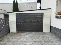 Blaszany Garaż 4x5m Biały RAL + Grafit, Dach Spad na bok Brama uchylna Lubin - zdjęcie 2