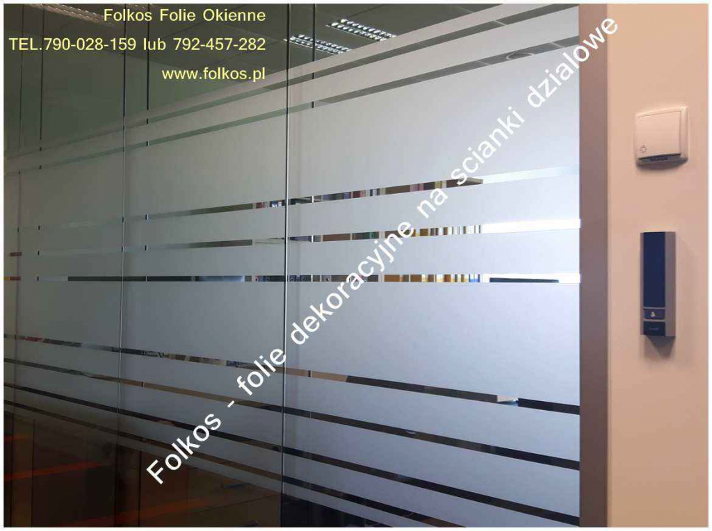 Oklejanie biur Warszawa- folie na ścianki działowe,okna,drzwi Oklejamy Mokotów - zdjęcie 6