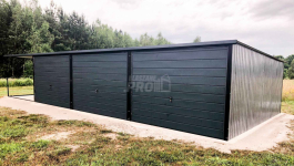 Garaż blaszany 9x5 wiata 3x5 Brama uchylna Antracyt spad w tył GP163 Elbląg - zdjęcie 7