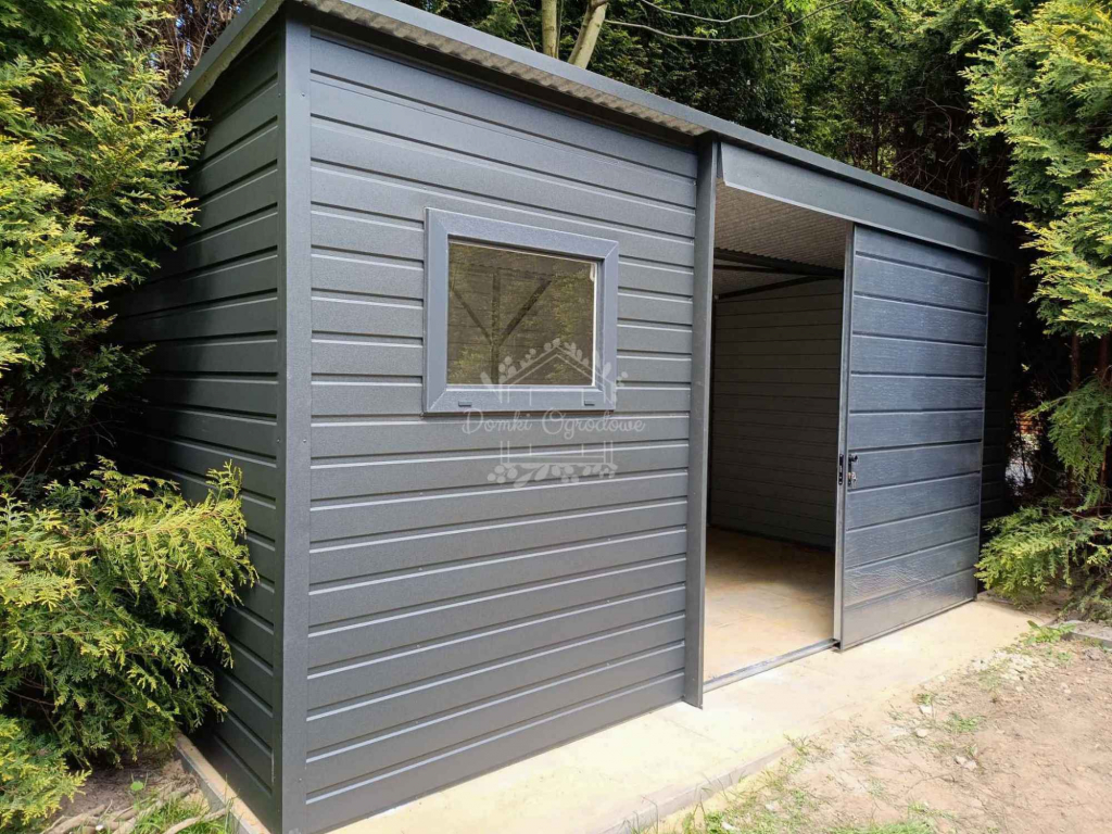 Schowek - domek ogrodowy 4x2m - drzwi przesuwne antracyt  ID1085 Tychy - zdjęcie 4