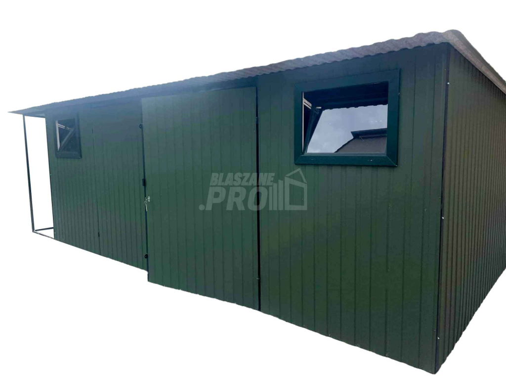 Domek ogrodowy 5,5x4 wiata Brama 2x okno rynny Dach spad w tył  GP244 Miastko - zdjęcie 1