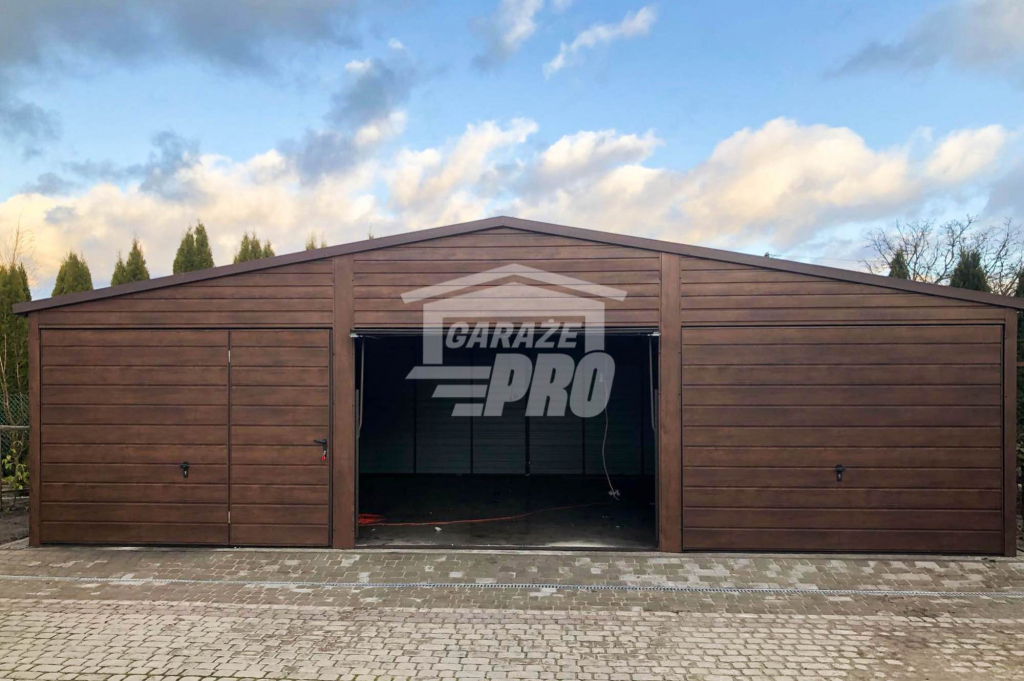 Garaż blaszany 9x6 drewnopodony  Dach dwuspadowy GP143 Bydgoszcz - zdjęcie 6