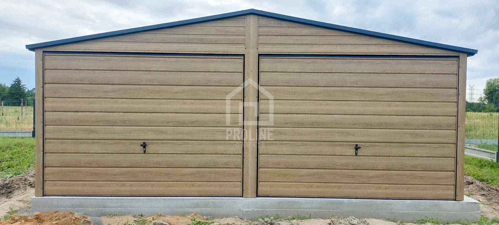 Garaż blaszany 6x5,8m 2x brama drzwi okno rynny dach dwuspadowy PLG143 Czersk - zdjęcie 5