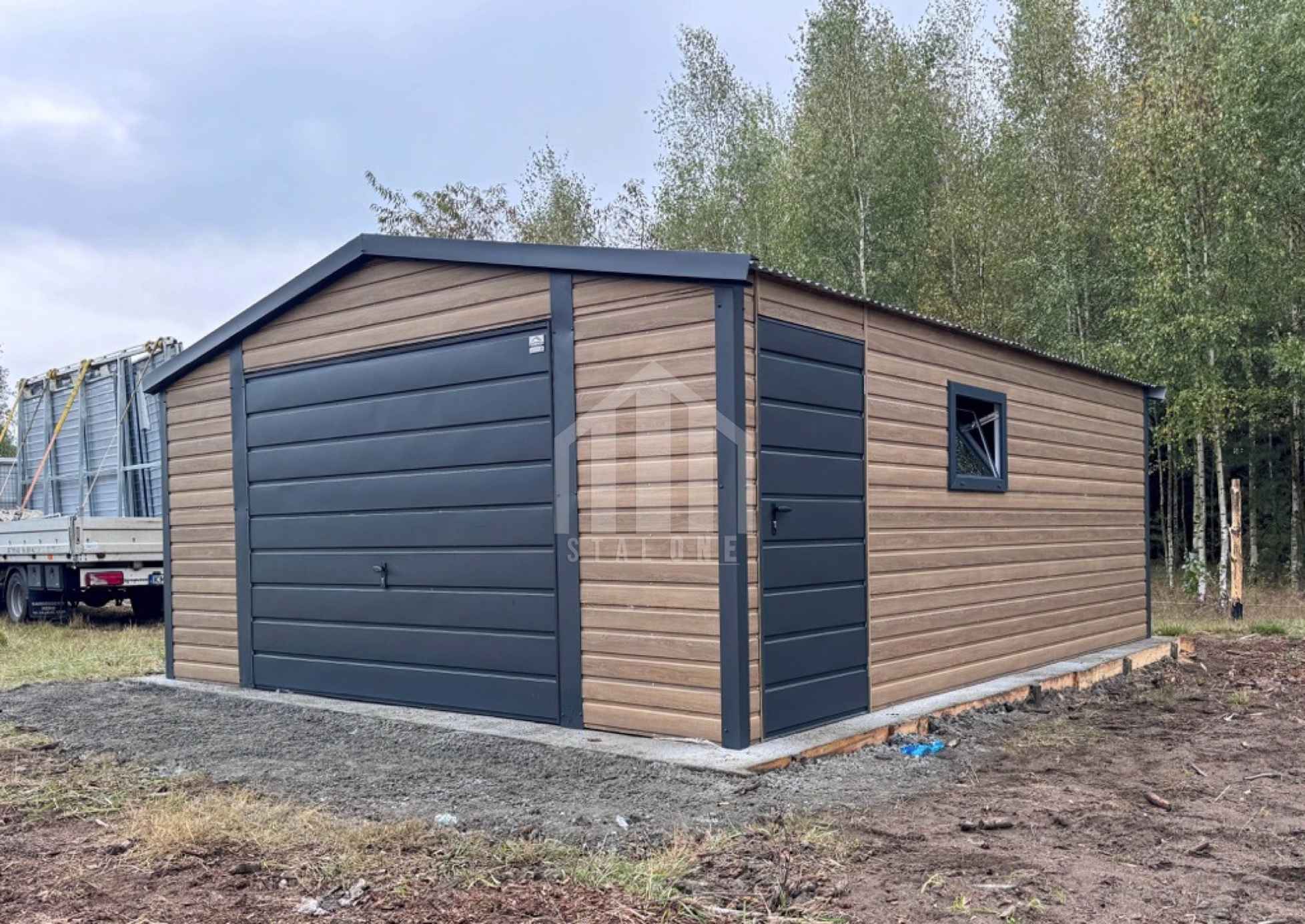 Garaż blaszany 4,5x5m - brama uchylna - drzwi - okno  SO114 Września - zdjęcie 2