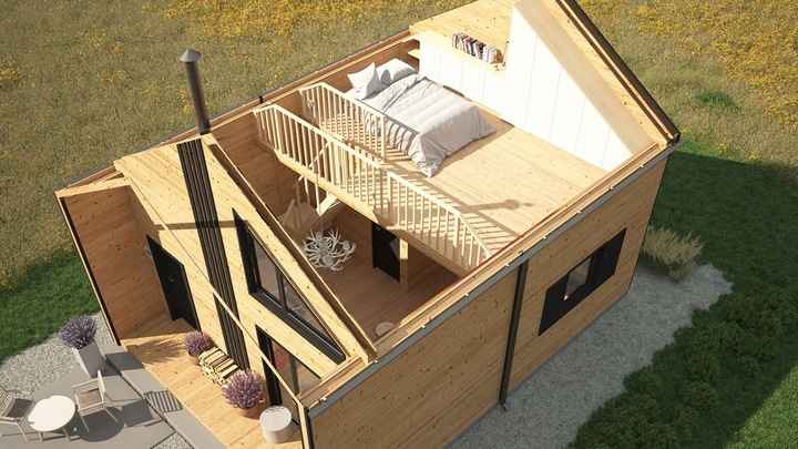 Drewniany domek całoroczny letniskowy 4m/5m 20cm Mokotów - zdjęcie 3