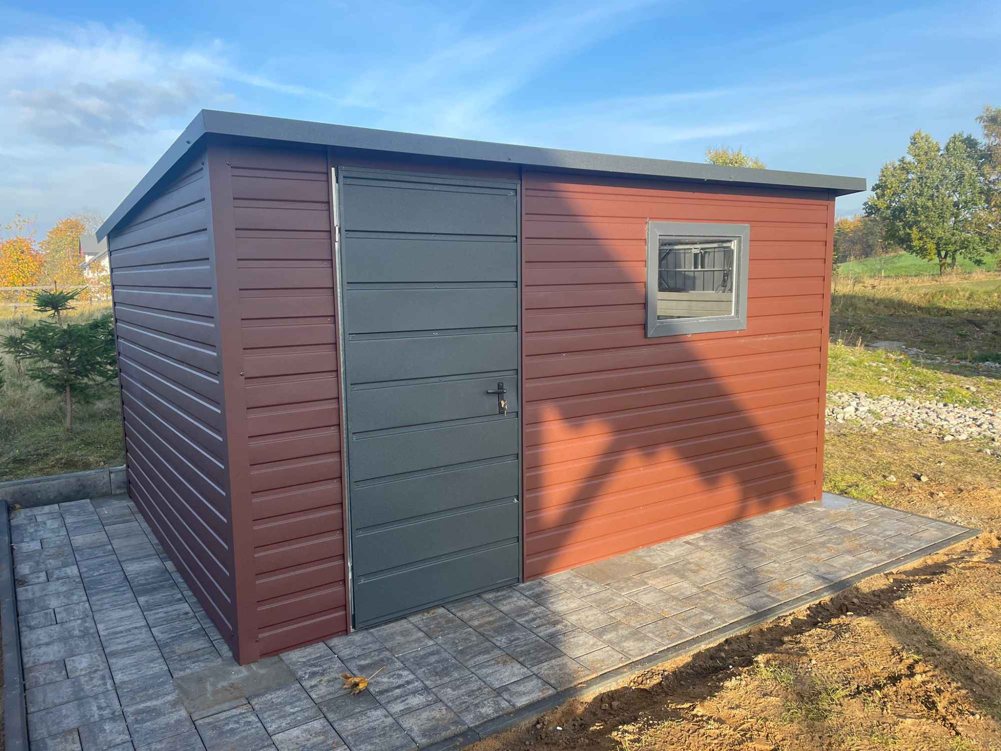 Domek ogrodowy 4×2m Brąz + Grafit Matowy PREMIUM Mława - zdjęcie 3