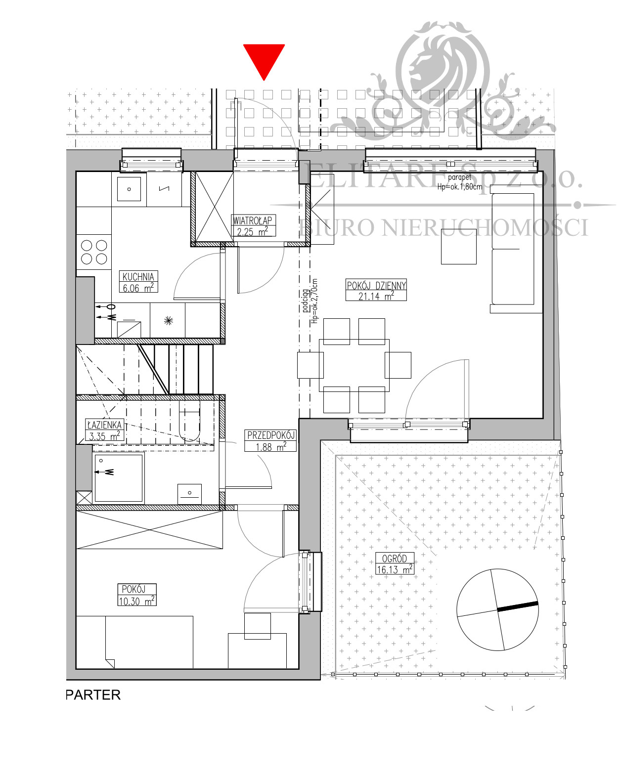 Mieszkanie Atrialne 81,68m2+ogr.16,13m2+ taras20,65m2+mp/ Jagodno Wrocław - zdjęcie 5