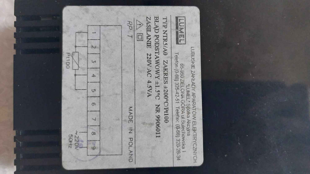 cyfrowy miernik LUMEL typ NTR5/A0 zakres 200C /Pt100 Dąbrowa Górnicza - zdjęcie 1