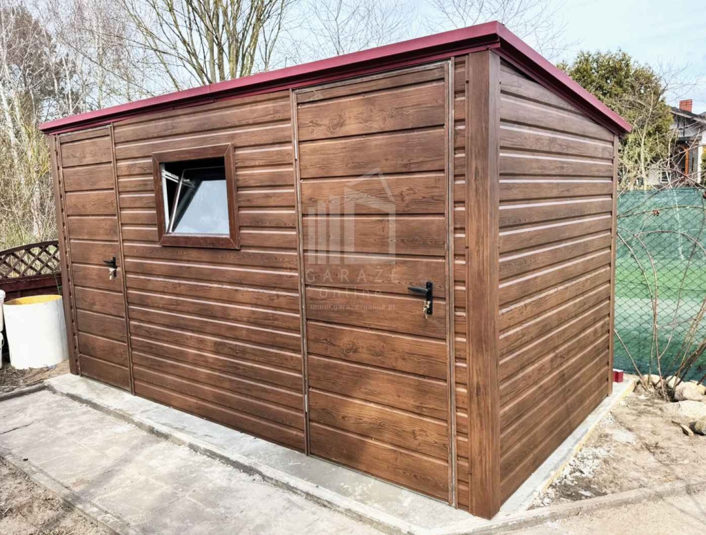 Domek ogrodowy 4x2 m - 2x drzwi - okno - ciemny orzech dach  ID1281 Katowice - zdjęcie 2