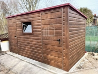 Domek ogrodowy 4x2 m - 2x drzwi - okno - ciemny orzech dach  ID1281 Katowice - zdjęcie 2