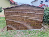 Garaż blaszany 4x6m Brama uchylna drzwi okno drewnopodobny dach TS895 Szczecin - zdjęcie 4