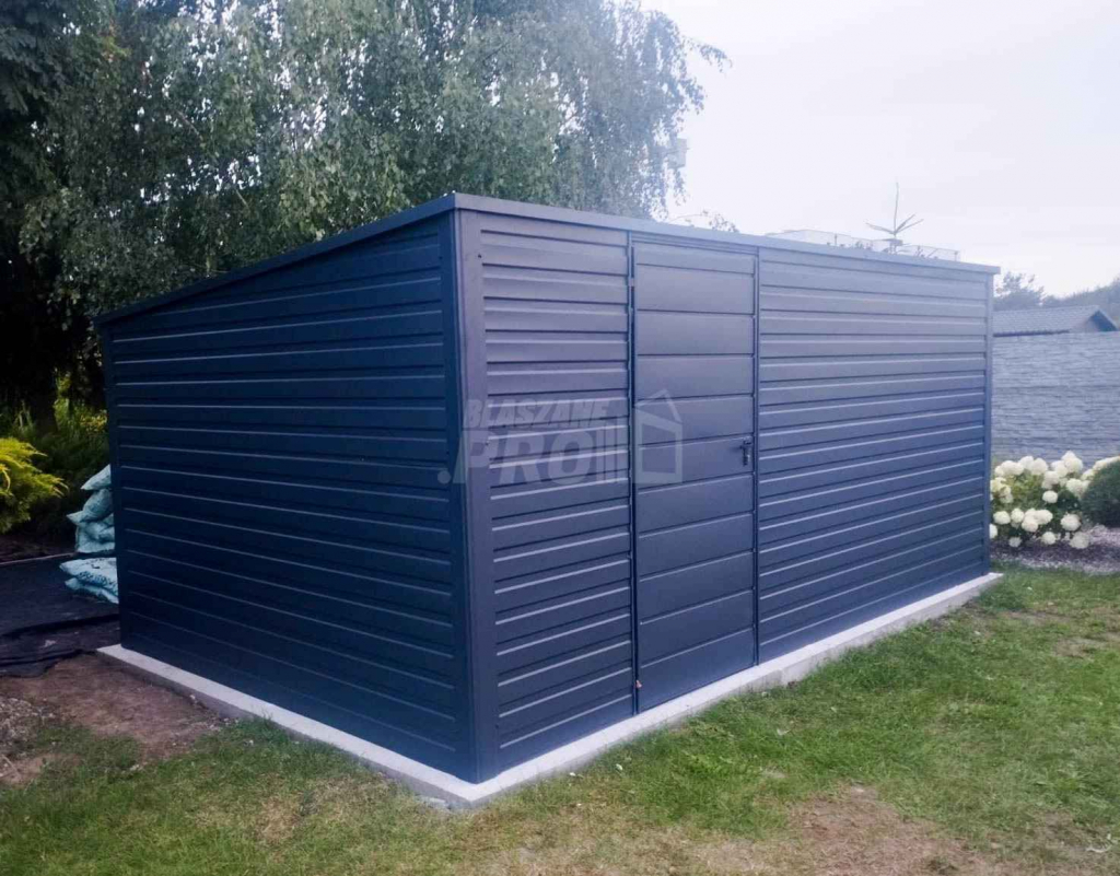 Domek ogrodowy - schowek 5x3 drzwi  antracyt Dach spad w tył  GP201 Katowice - zdjęcie 7