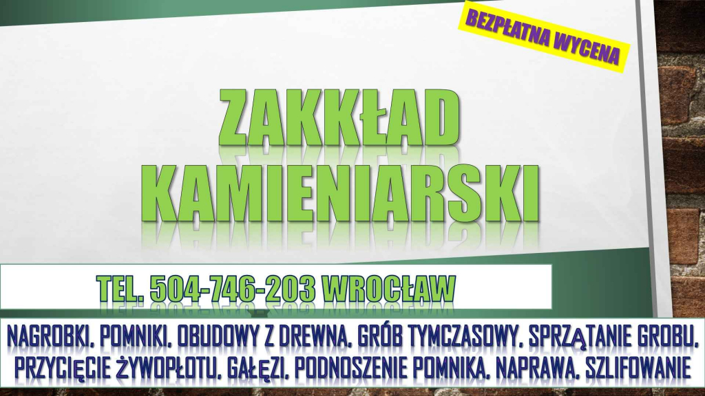 Cennik , cmentarz osobowice, grabiszyński, Kiełczowska, Kiełczów. Psie Pole - zdjęcie 2