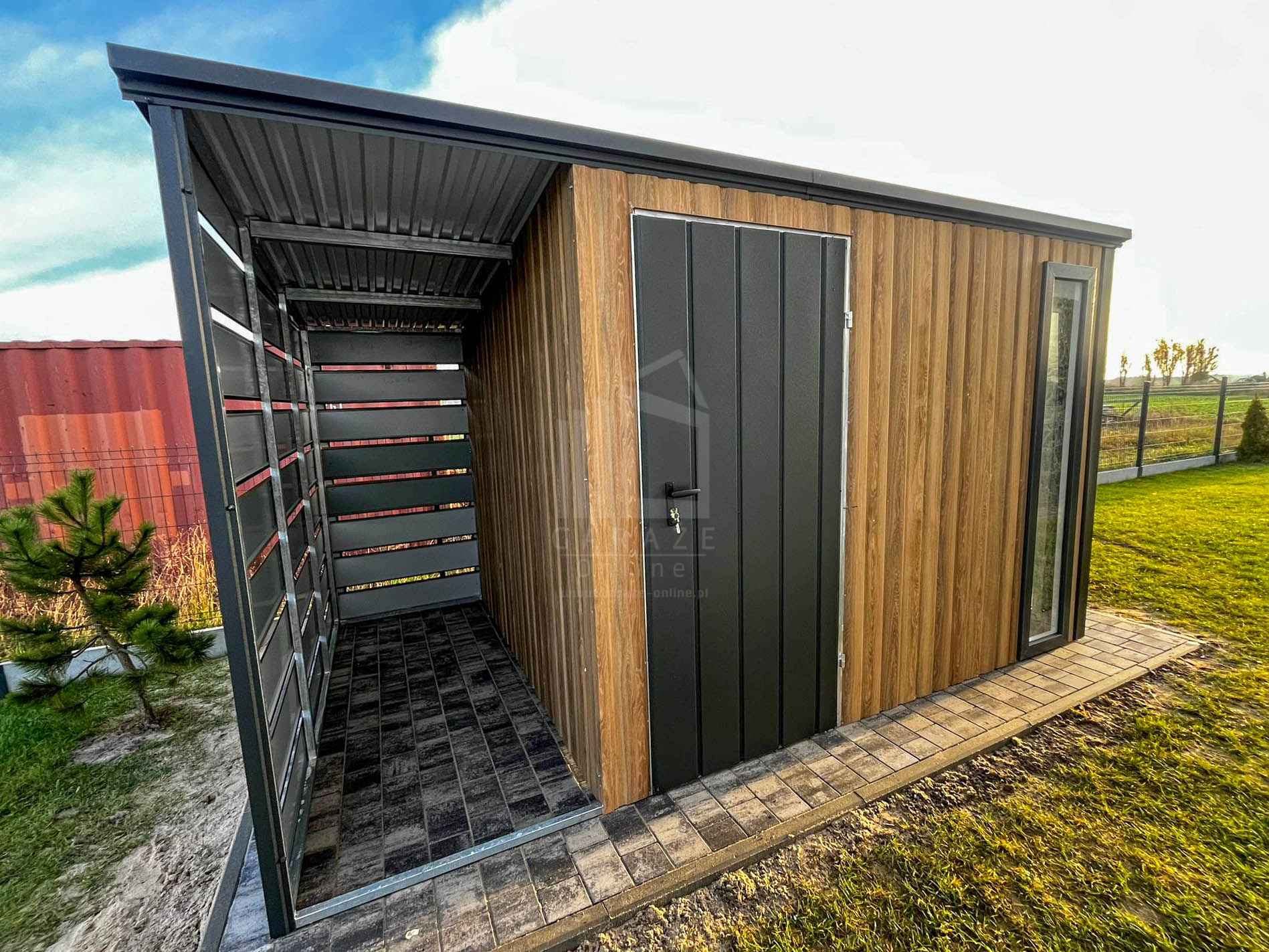 Schowek Domek ogrodowy PREMIUM 3x2,5m wiata 0,5m drzwi 2 x okno ID1129 Chojnice - zdjęcie 2