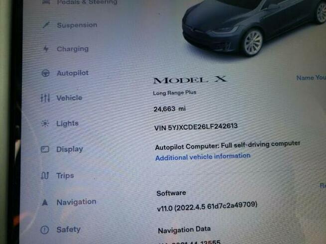 Tesla Model X 2020, Long Range, od ubezpieczalni Warszawa - zdjęcie 8
