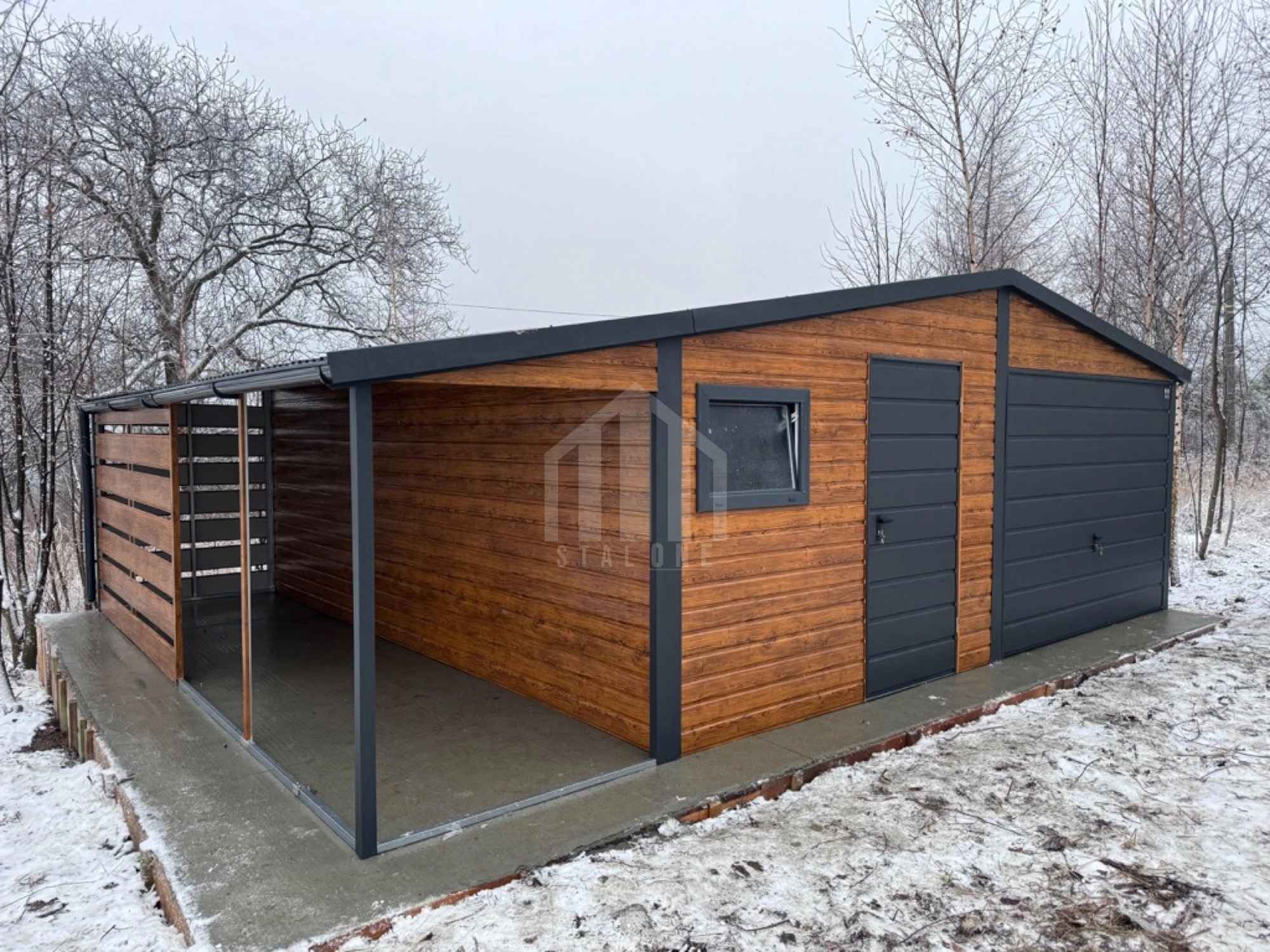 Garaż blaszany 6x6m + wiata 2m - brama - drzwi - okno -rynna SO134 Szczecin - zdjęcie 2