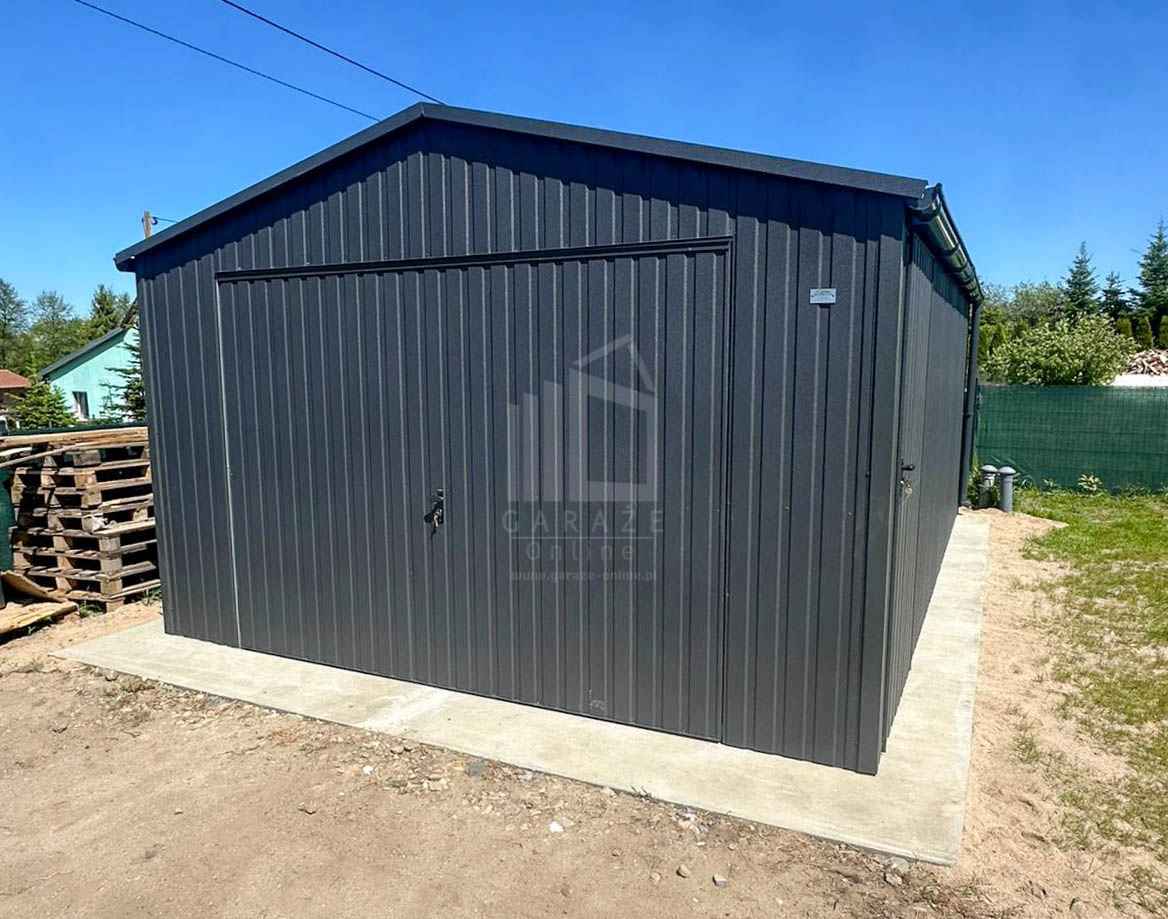 Garaż blaszany 5x6 m - brama uchylna - drzwi  rynny dach ID1240 Tczew - zdjęcie 2
