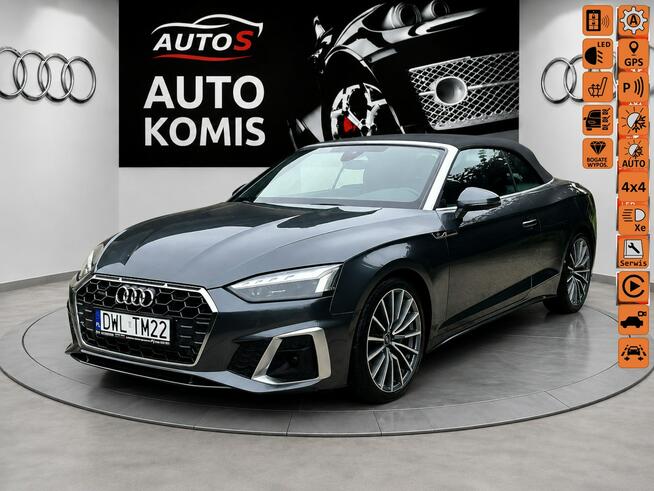 Audi A5 Cabrio S line Quattro 2.0 45TFSI 265KM Jak Nowe Wrocław - zdjęcie 1