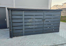 Wiata śmietnikowa  Schowek 4x2m   panele  Antracyt  rynny ID848 Ostrowiec Świętokrzyski - zdjęcie 7