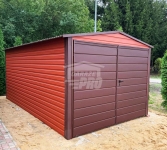 Garaż blaszany 3x5 m - brama dwuskrzydłowa  dach GP761 Rzeszów - zdjęcie 4