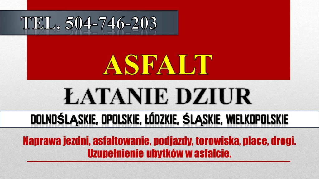 Remont nawierzchni drogowej tel. 504-746-203. Naprawa drogi. Cennik. Psie Pole - zdjęcie 2