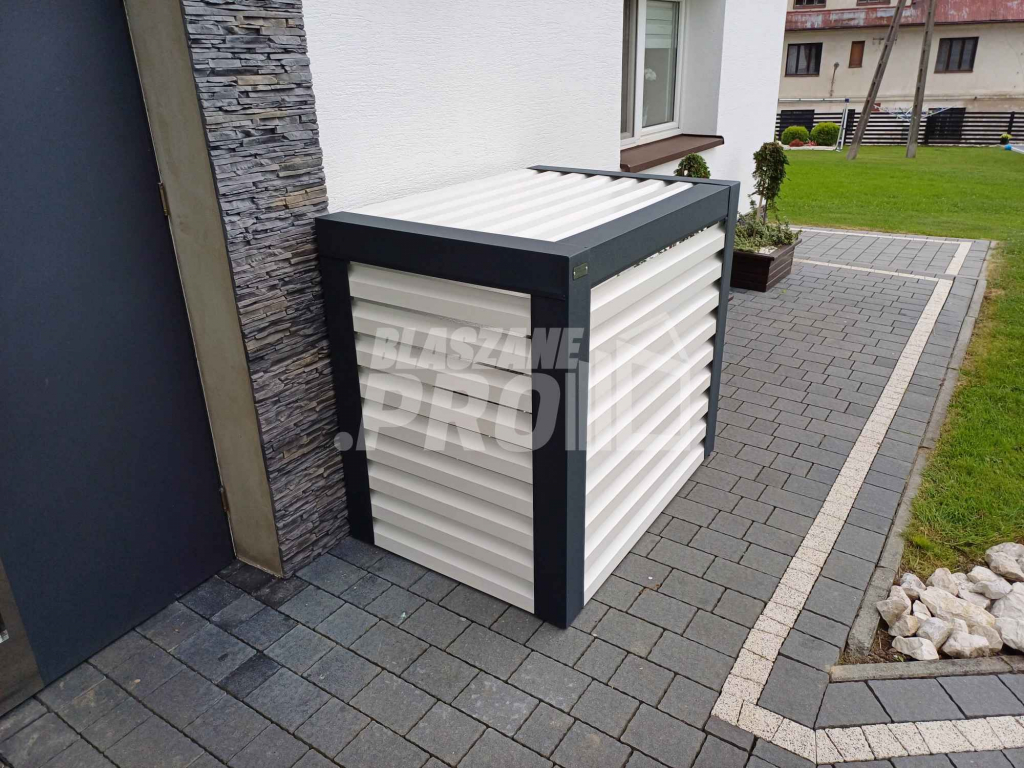 Osłona klimatyzatora, pompy ciepła 90x50x110 cm biały + antracyt GP302 Przemyśl - zdjęcie 7