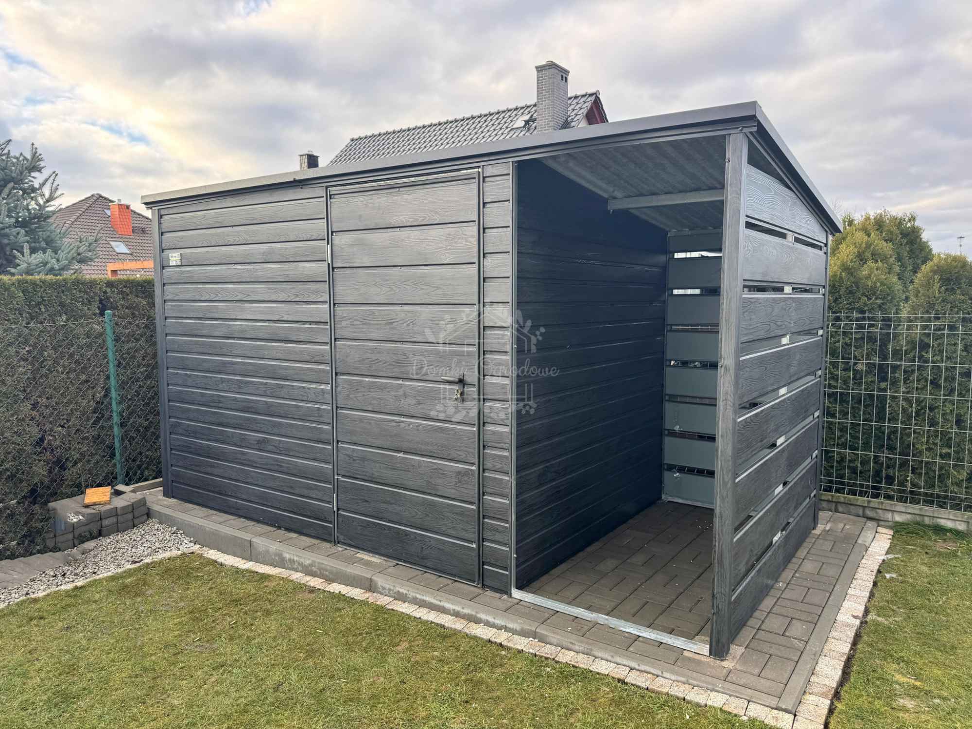 Schowek - domek ogrodowy 3x2m + wiata 1m  sosna norweska  ID880 Bałuty - zdjęcie 3