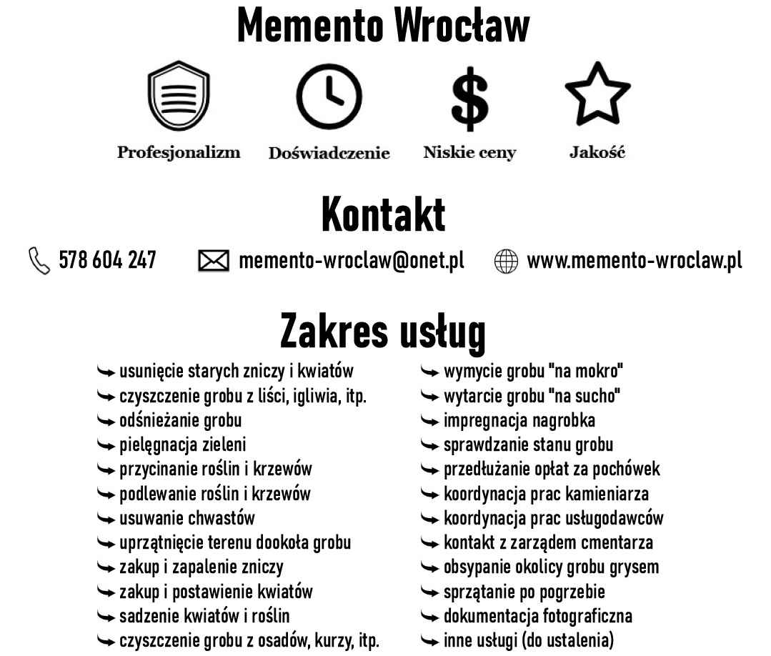 Sprzątanie i czyszczenie grobów | Opieka nad grobami - Wrocław/okolice Psie Pole - zdjęcie 2