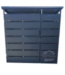 Wiata śmietnikowa spad tył 1,5x0,5m Antracyt Schowek ogrodowy GP216