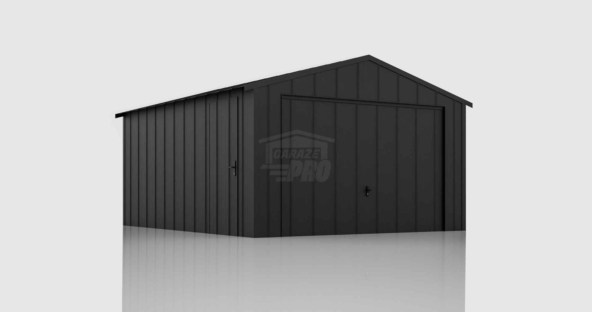 Garaż blaszany 4x5m brama uchylna drzwi blacha na rąbek dach GP636 Kalisz - zdjęcie 2