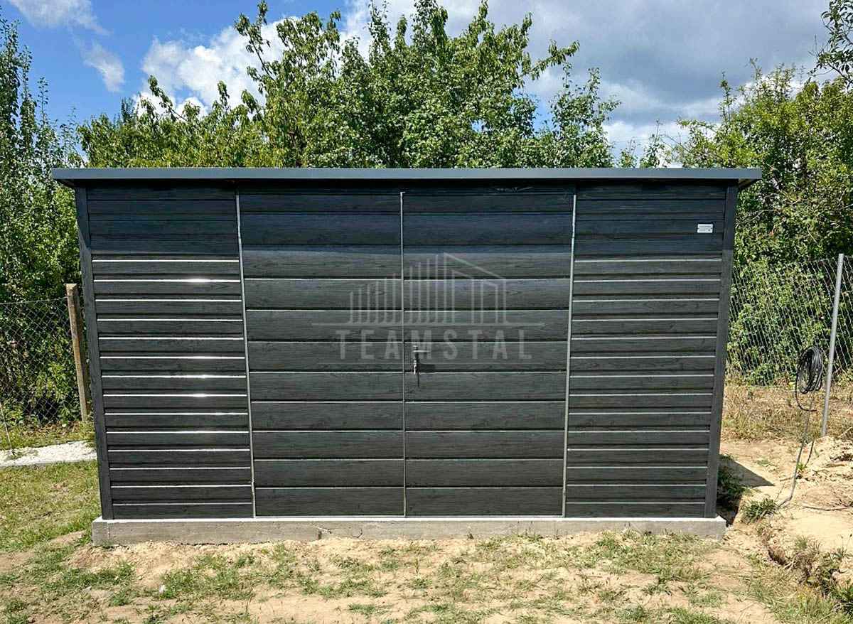 Schowek domek ogrodowy 4x3m brama dwuskrzydłowa okno dach rynna TS1134 Gdańsk - zdjęcie 5