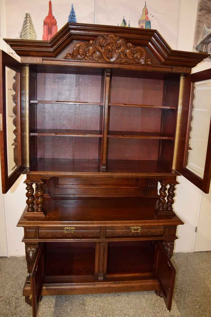 kredens dębowy - meble gdańskie - stan idealny jak nowy Olsztyn - zdjęcie 4