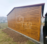 Garaż Blaszany 6x6  Brama uchylna drewnopodobny dach dwuspadowy TKD201 Grunwald - zdjęcie 2