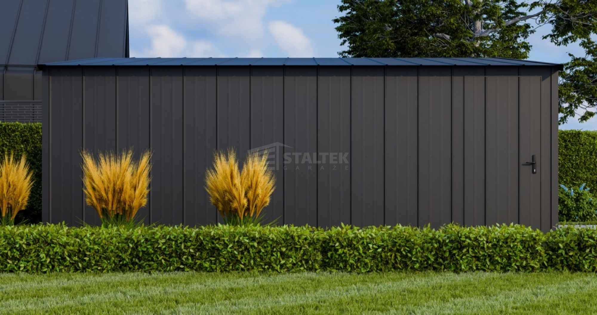 Garaż blaszany 6x5m brama segmentowa drzwi blacha na rąbek dach ST206 Żary - zdjęcie 3