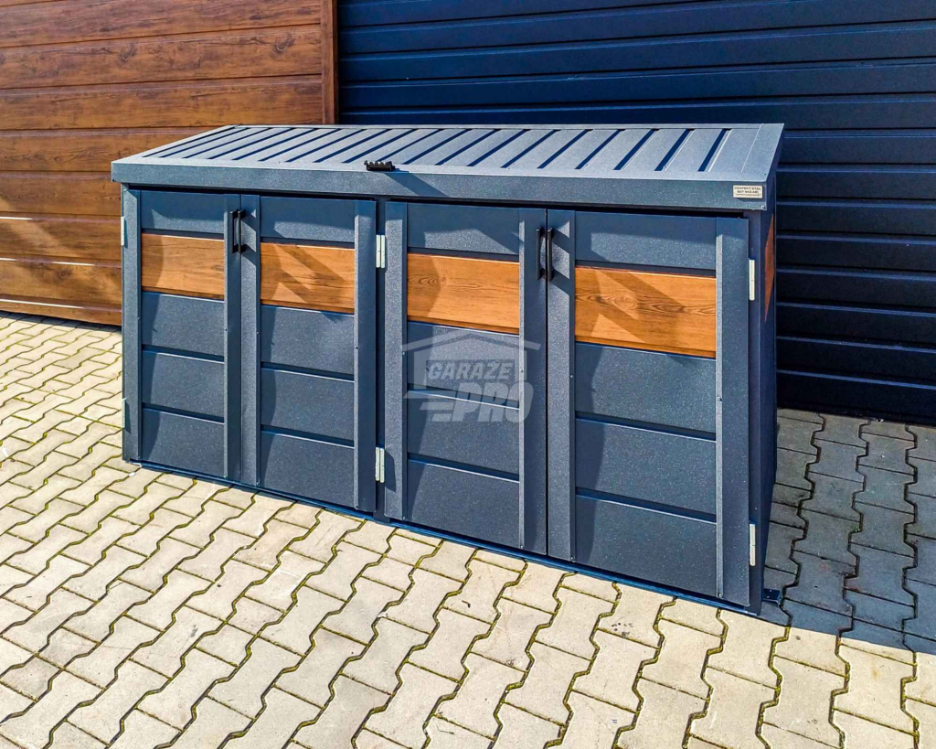 Zabudowa koszy na śmieci wiata obudowa 235x65x110 cm 4x120L GP515 Radom - zdjęcie 2