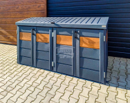 Zabudowa koszy na śmieci wiata obudowa 235x65x110 cm 4x120L GP515 Radom - zdjęcie 2