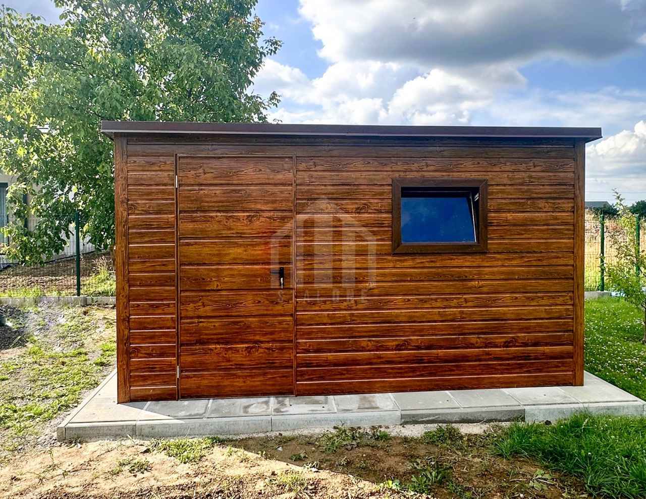 Schowek - domek 4x2,5m - drzwi - okno - jasny orzech SO150 Bydgoszcz - zdjęcie 5