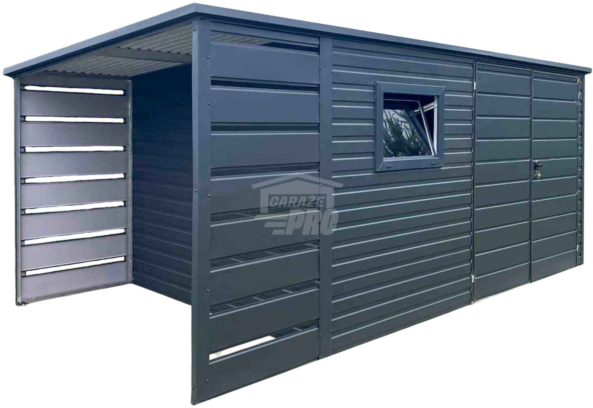 Schowek - Domek Ogrodowy 4x2,5 - wiata 1x2,5 brama okno dach  GP567 Słupsk - zdjęcie 1