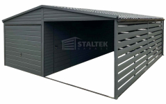 Garaż blaszany 3x6m wiata 3m Brama drzwi Dach  blachodachówka ST170